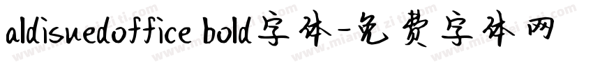 aldisuedoffice bold字体字体转换